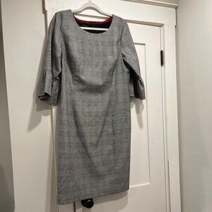 Talbots Dress scoop neck black warch plaid